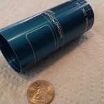 Blue anodized and Laser Etched aluminum
